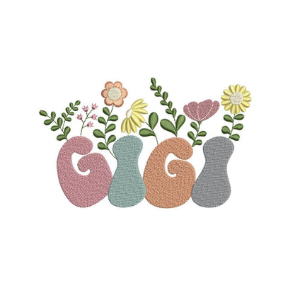 Gigi Flower Embroidery Design, 3 sizes, Instant Download Embroidery/Applique DESIGNS Nino Nadaraia 
