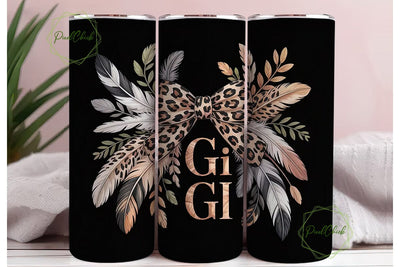 Gigi Leopard Print 20oz Tumbler Wrap Sublimation PixelChick 