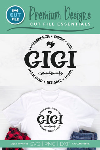 Gigi svg grandma with heart SVG SVG Cut File 