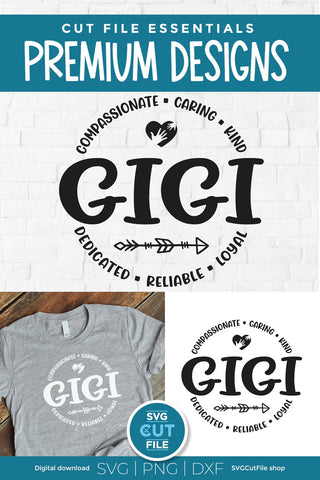 Gigi svg grandma with heart SVG SVG Cut File 
