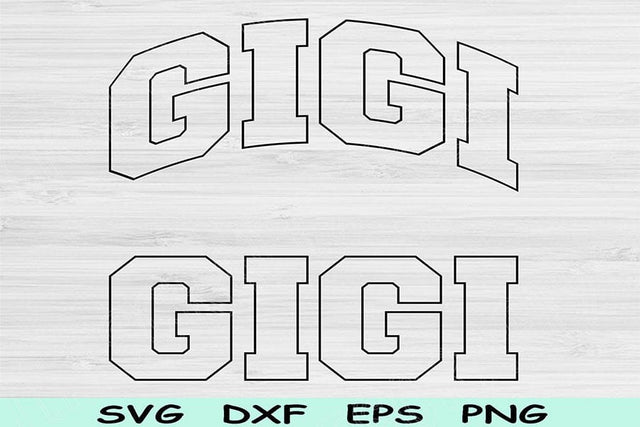Gigi Svg Png Cut Files, Grandma Svg, Nana Svg Files For Cricut, Gigi Png, Grandma Svg, Gigi Gift Block Wave Text Sublimation Digital Designs SVG TiffsCraftyCreations 
