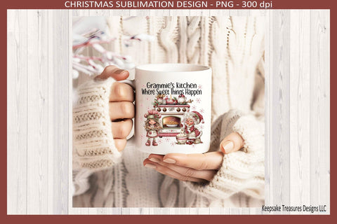 Gigi's Christmas Kitchen Set 2 Four Different Names, Sublimation Png Sublimation Keepsake Treasures Designs LLC. 