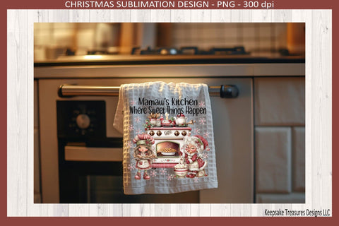 Gigi's Christmas Kitchen Set 2 Four Different Names, Sublimation Png Sublimation Keepsake Treasures Designs LLC. 
