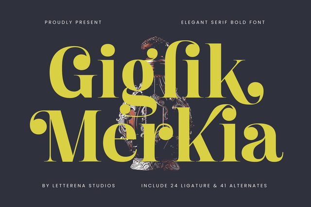 Giglik Merkia - Elegant Serif Bold Font Font Letterena Studios 