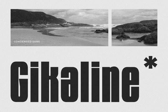 Gikaline - Bold Condensed Sans Serif Font studioalmeera 
