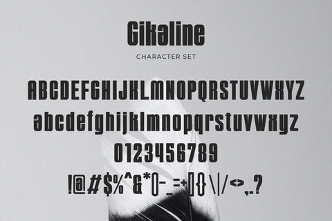 Gikaline - Bold Condensed Sans Serif Font studioalmeera 