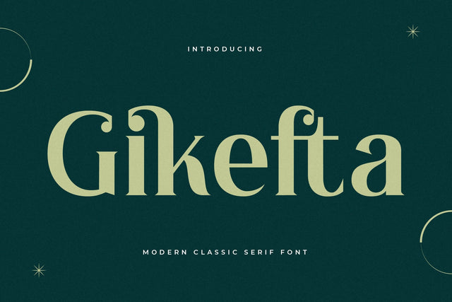 Gikefta - Modern Classic Serif Font Font Letterena Studios 