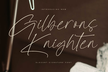 Gilberons Knighten - Elegant Signature Script Font Letterena Studios 