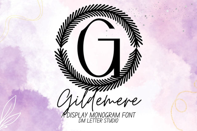 Gildemere Monogram Font Font Dm Letter Studio 
