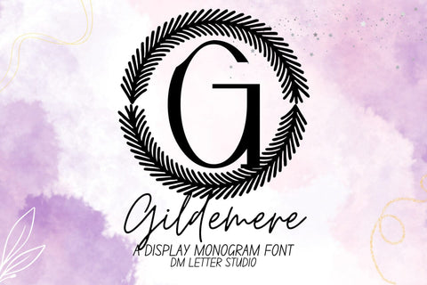 Gildemere Monogram Font Font Dm Letter Studio 