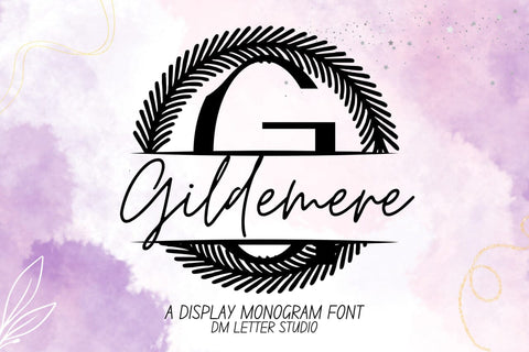 Gildemere Split Monogram Font Font Dm Letter Studio 