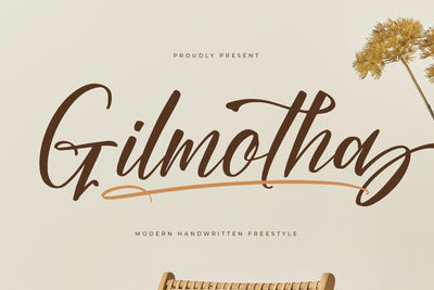 Gilmotha - Modern Handwritten Freestyle Font Letterena Studios 