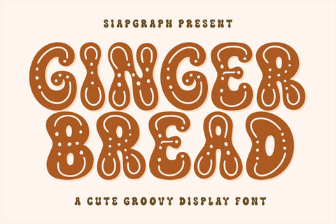 Ginger Bread - Cute Groovy Font Font Masyafi Studio 
