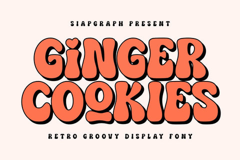 Ginger Cookies - Retro Groovy Font Font Masyafi Studio 