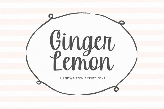 Ginger Lemon - Cute Script Font Font KA Designs 