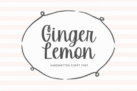 Ginger Lemon - Cute Script Font Font KA Designs 