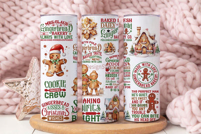 Gingerbread 20 oz Skinny Tumbler Sublimation Design, Seamless Pattern, Digital Download, Gingerbread Tumbler Design, Gingerbread PNG Wrap Sublimation DesignSVG 