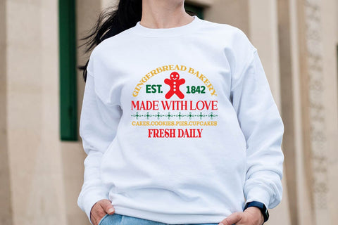 gingerbread bakery est 1842 made with love cakes cookies pies cupcakes fresh daily SVG Angelina750 