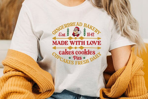 Gingerbread bakery est. 1842 made with love cakes cookies pies cupcakes fresh daily SVG Angelina750 