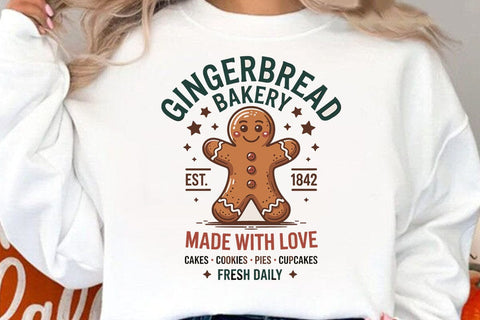 gingerbread bakery made with love cakes cookies pies cupcakes fresh daily SVG Angelina750 