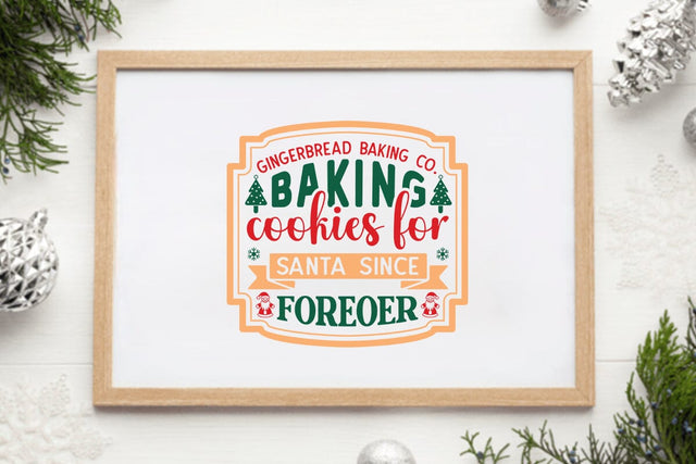 Gingerbread baking co baking cookies for santa since foreoer SVG Angelina750 
