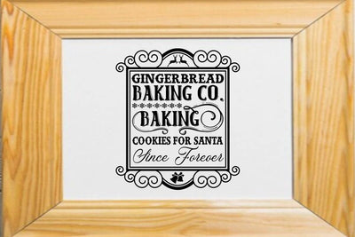 Gingerbread baking co baking cookies for santa since foreoer SVG Angelina750 