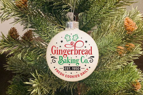 Gingerbread Baking Co - Christmas Round Sign SVG SVG CraftLabSVG 