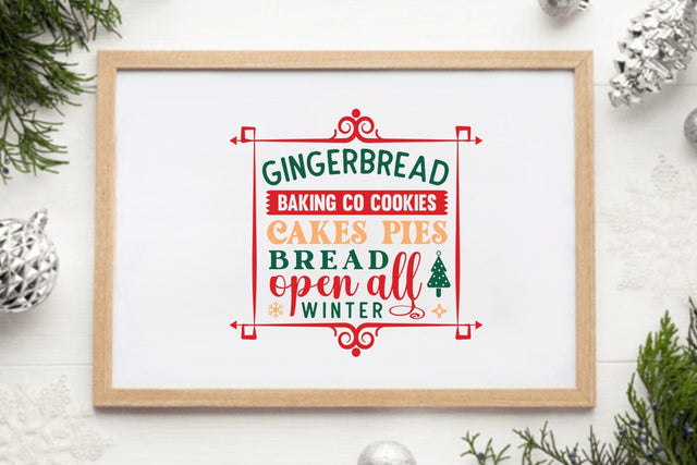 Gingerbread baking co cookies cakes pies bread open all winter SVG Angelina750 