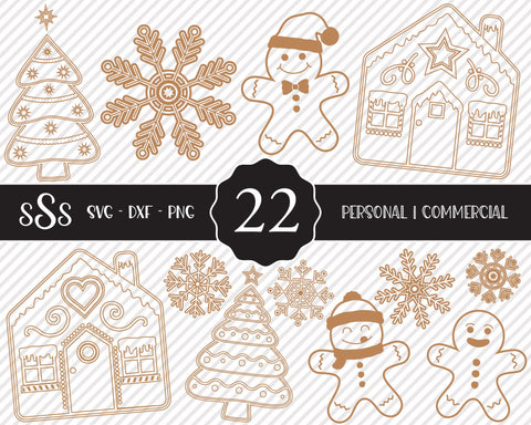 Gingerbread Bundle | Christmas SVG SVG Texas Southern Cuts 