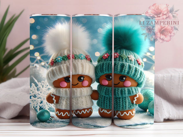 Gingerbread Candy Cane Tumbler, Holiday Candy Cane Wrap, Festive Cookie Sublimation Design, Sweet Christmas Cup, 20Oz Skinny Tumbler Wrap, Cozy Holiday Mug, Cute Xmas Treat Design Sublimation Li Zamperini 