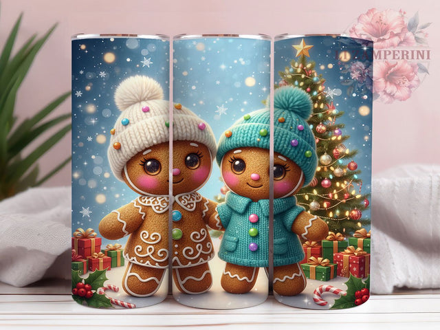 Gingerbread Candy Cane Tumbler, Holiday Candy Cane Wrap, Festive Cookie Sublimation Design, Sweet Christmas Cup, 20Oz Skinny Tumbler Wrap, Cozy Holiday Mug, Cute Xmas Treat Design Sublimation Li Zamperini 