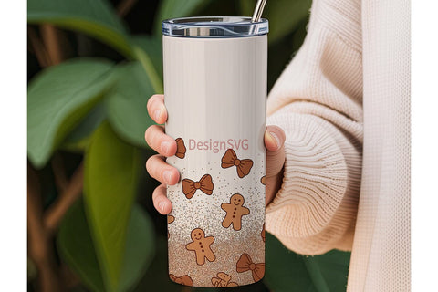 Gingerbread Christmas 20oz Tumbler Wrap Sublimation DesignSVG 