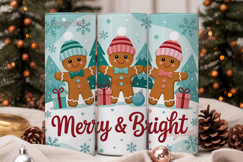 Gingerbread Christmas 20oz Tumbler Wrap Sublimation DesignSVG 