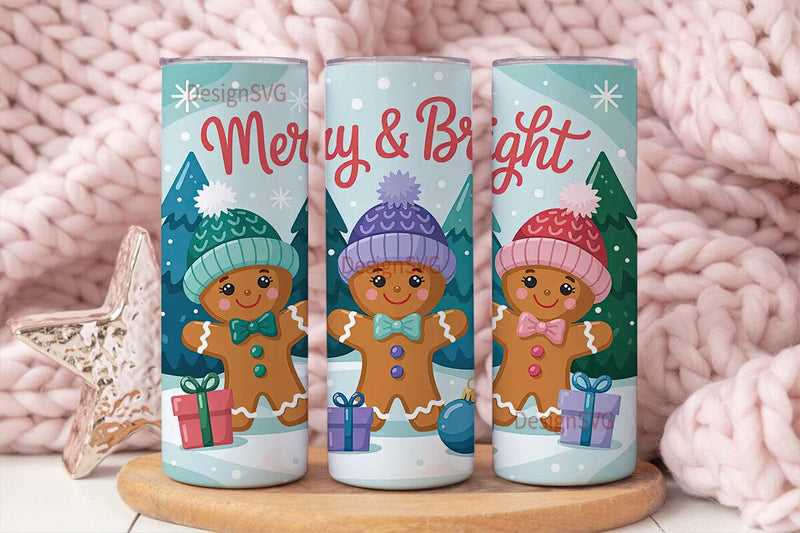 Gingerbread Christmas 20oz Tumbler Wrap Sublimation DesignSVG 