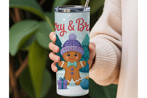 Gingerbread Christmas 20oz Tumbler Wrap Sublimation DesignSVG 