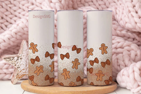 Gingerbread Christmas 20oz Tumbler Wrap Sublimation DesignSVG 