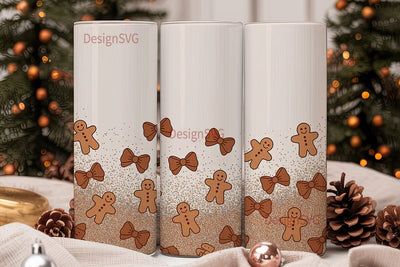 Gingerbread Christmas 20oz Tumbler Wrap Sublimation DesignSVG 