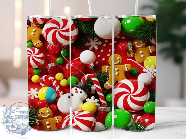 Gingerbread Christmas Candy Tumbler, Gingerbread Cookie Wrap, Hot Chocolate Mug Design, Sublimation Wrap, Sweet Holiday Drinkware, Christmas Gift Idea, Festive Gingerbread Cup Sublimation ToriDesigns 