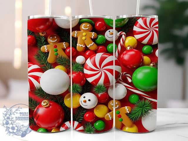 Gingerbread Christmas Candy Tumbler, Gingerbread Cookie Wrap, Hot Chocolate Mug Design, Sublimation Wrap, Sweet Holiday Drinkware, Christmas Gift Idea, Festive Gingerbread Cup Sublimation ToriDesigns 
