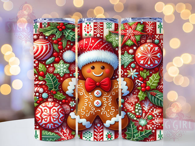 Gingerbread Christmas Cookie Tumbler, Christmas Cookie Wrap, 20oz Tumbler Sublimation, Festive Holiday Design, Sweet Treat Sublimation, Cozy Christmas Tumbler, Candy Cane Wrap Sublimation SvggirlplusArt 