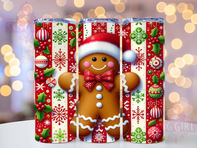 Gingerbread Christmas Cookie Tumbler, Christmas Cookie Wrap, 20oz Tumbler Sublimation, Festive Holiday Design, Sweet Treat Sublimation, Cozy Christmas Tumbler, Candy Cane Wrap Sublimation SvggirlplusArt 