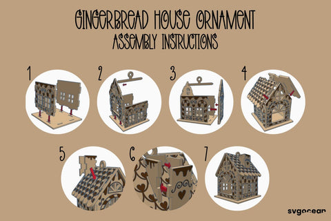 Gingerbread Christmas Houses Laser Cut SVG SvgOcean 