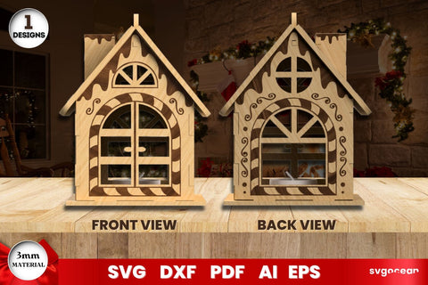Gingerbread Christmas Houses Laser Cut SVG SvgOcean 