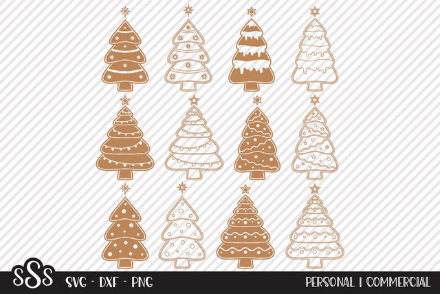 Gingerbread Christmas Tree Bundle | Christmas SVG SVG Texas Southern Cuts 