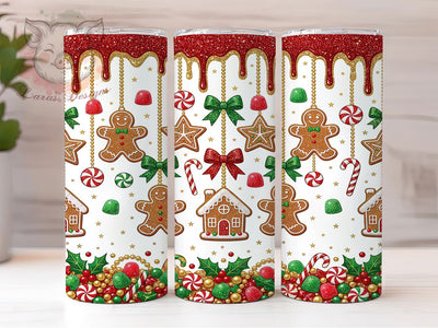 Gingerbread Cookie Glitter 20oz Tumbler, Gingerbread Cookie Glitter, Cookie Glitter, Gingerbread Tumbler, 20oz Tumbler, Glitter Tumbler, Holiday Tumbler, Tumbler Wrap Sublimation Lara' s Designs 