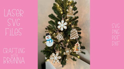 Gingerbread Cookie Ornament Bundle Laser SVG SVG Crafting With Brenna 