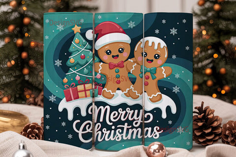 Gingerbread Couple Christmas 20oz Sublimation DesignSVG 