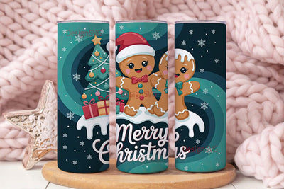 Gingerbread Couple Christmas 20oz Sublimation DesignSVG 