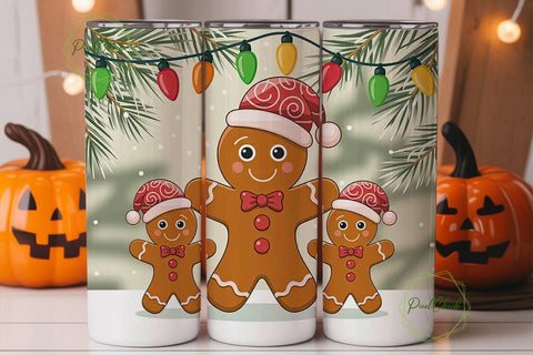 Gingerbread Family Christmas Tumbler Sublimation PixelChick 