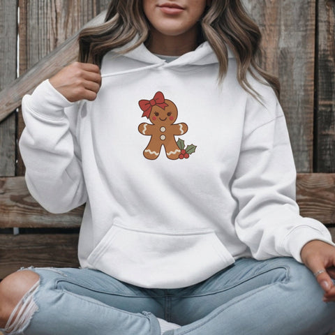Gingerbread Girl Christmas Embroidery Design – Holly Berry Bow Gingerbread Cookie Machine Embroidery File Embroidery/Applique DESIGNS PatternFeed8 